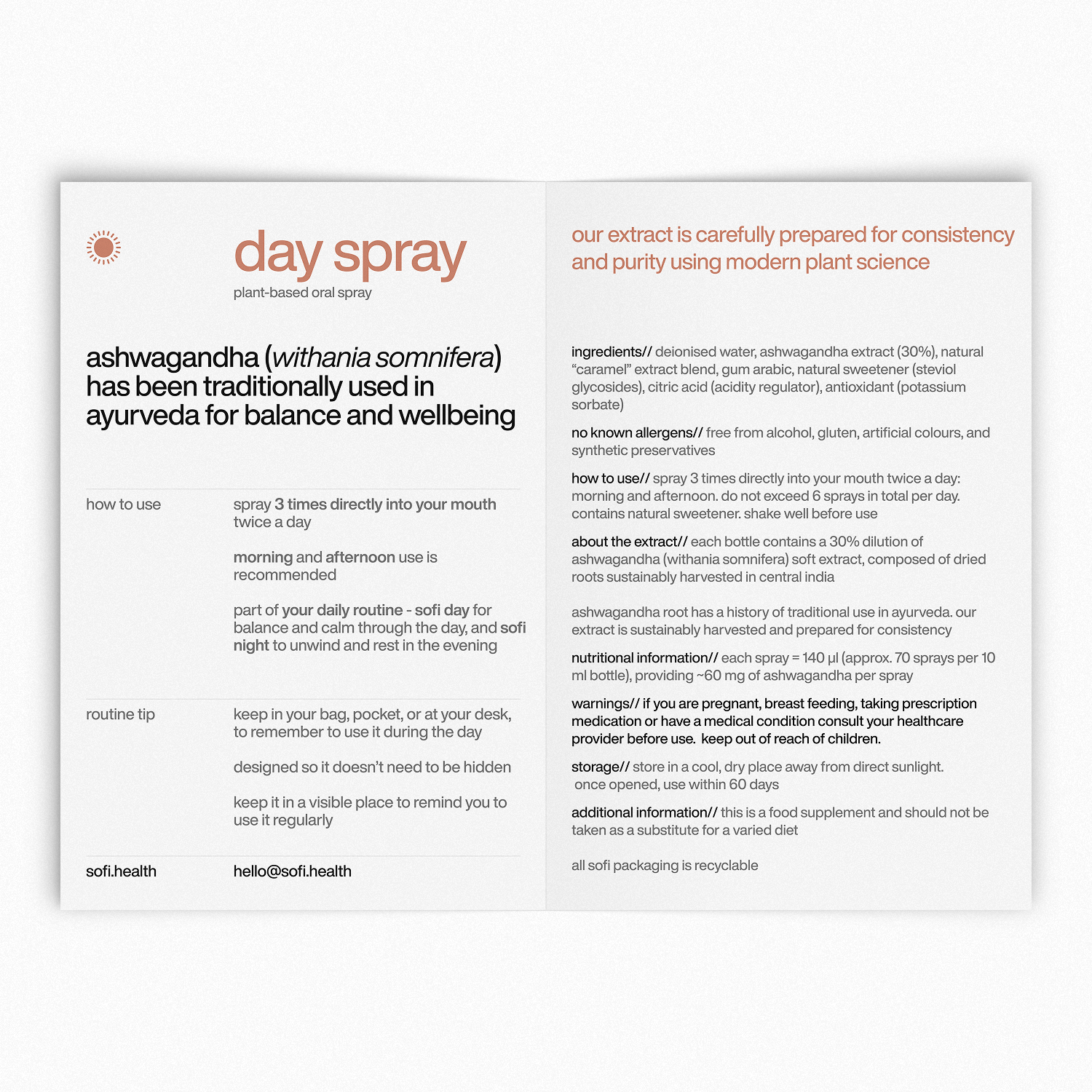day spray - sofi