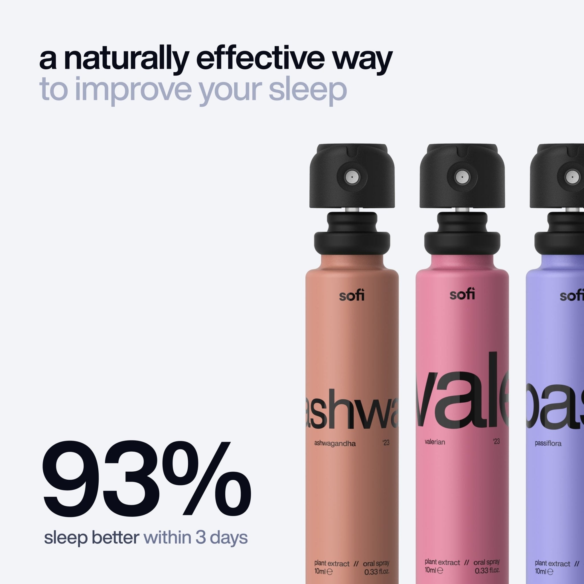Sleep Now — Plant - Based Oral Spray Trio - sofi